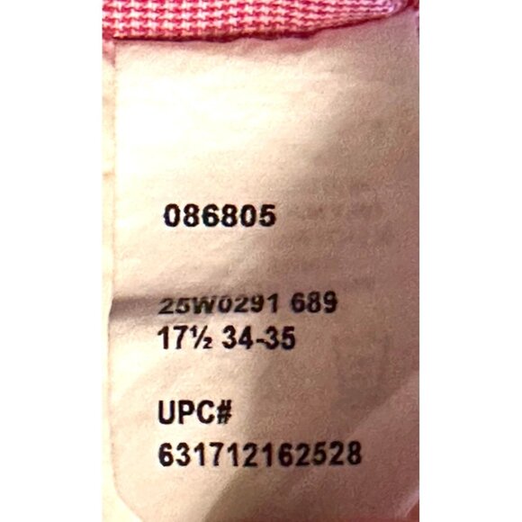 Men's Chaps Classic Fit Wrinkle Pink Button-Down Dress Shirt Cotton Blend Size X - Picture 8 of 16